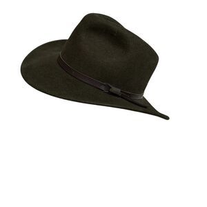 Woolrich 100% Wool Felt Western Hat Dark Green Buffalo Plaid Lining Size M USA